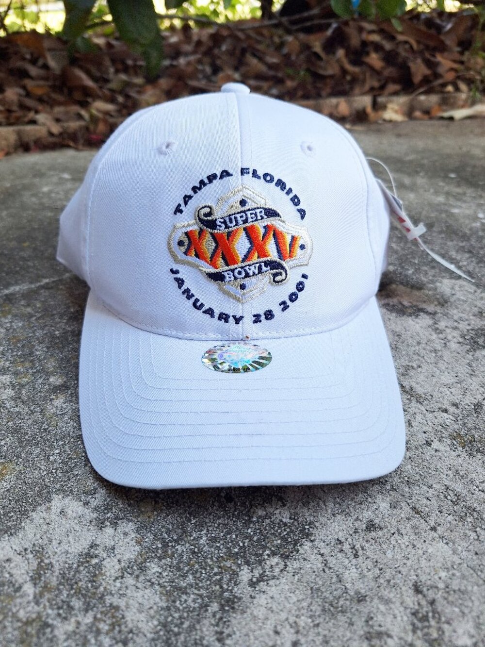 ANNCO Game Day Tampa Florida Super Bowl Cap XXXV Snapback White NWT 2001